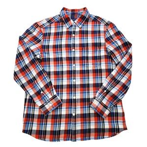 Vineyard Vines Mens Cotton Twill Plaid Shirt Size Medium